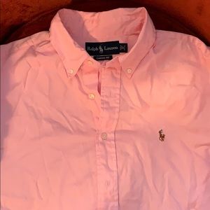 Ralph Lauren Pink Long Sleeve Oxford Shirt